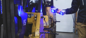 ZEISS hawk 2 scanning a forklift component