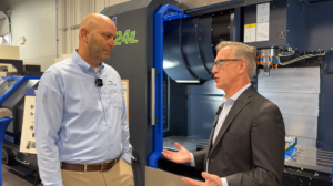 Milltronics 4224IL Vertical Mill with direct-drive spindle and open bed design built for precision machining and flexible shop-floor production.